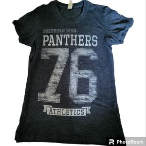 New Agenda by Perrin UNI panthers heathered black graphic tee women's medium